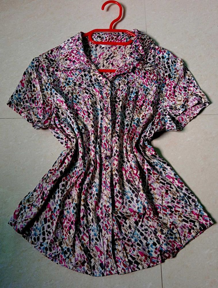 Patterned Short Sleeve Shirt