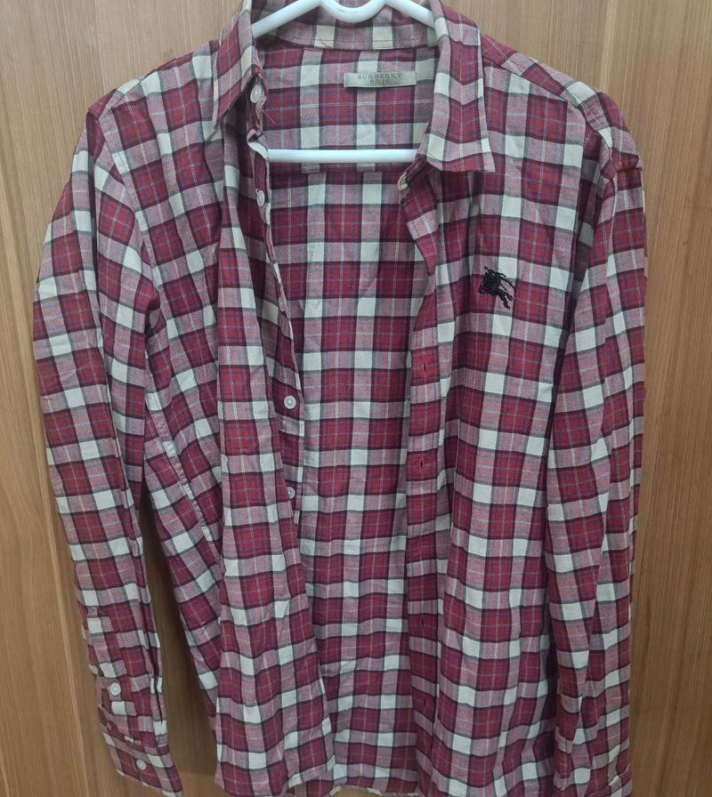 Burberry Plaid Long Sleeve Shirt