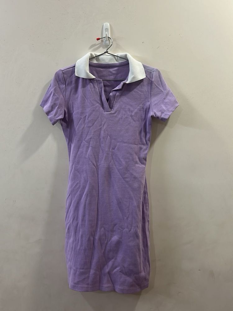 Purple Polo Mini Dress