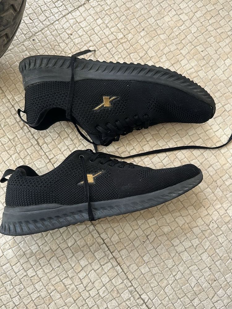 Sparx Black Sport Shoes