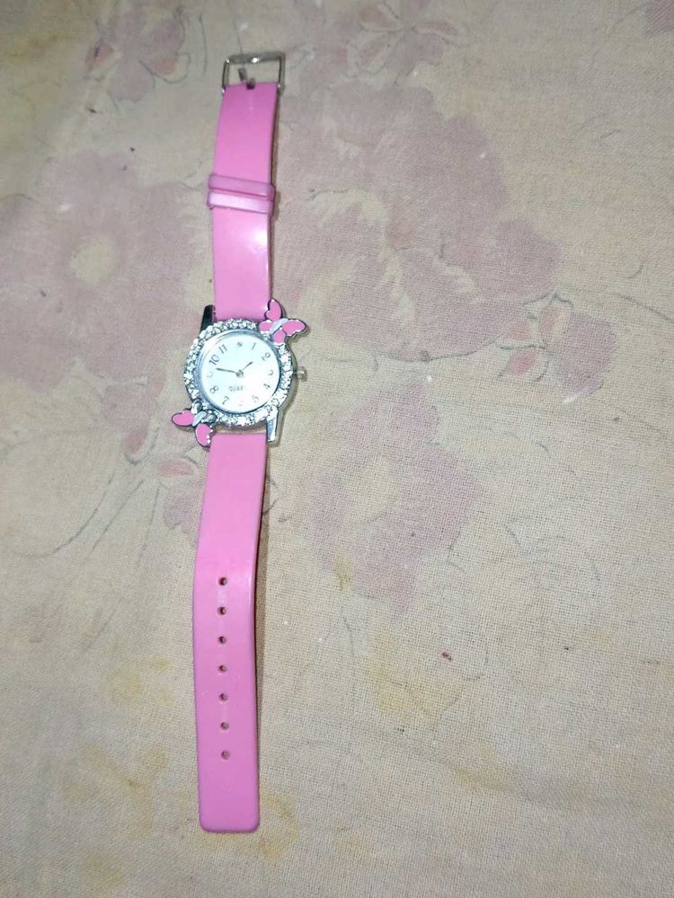 Pink Stone Watch ⌚