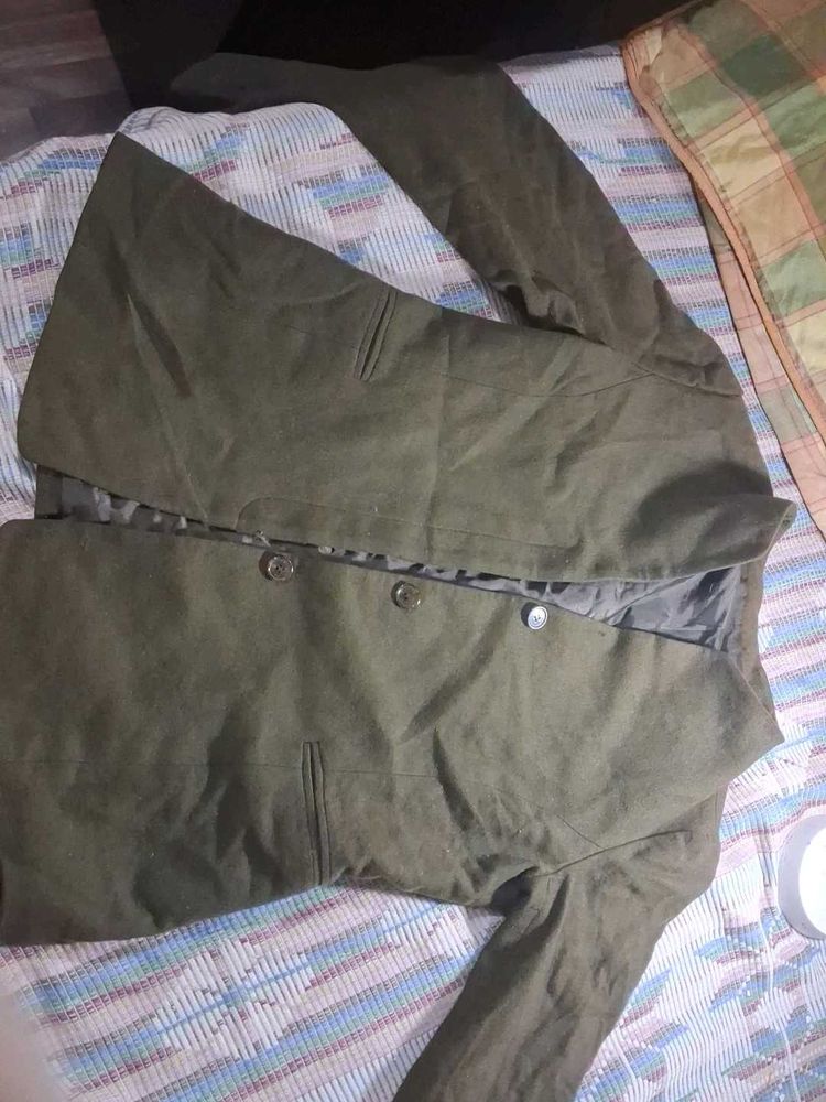 Vintage Olive Green Jacket / Coat (Unisex)