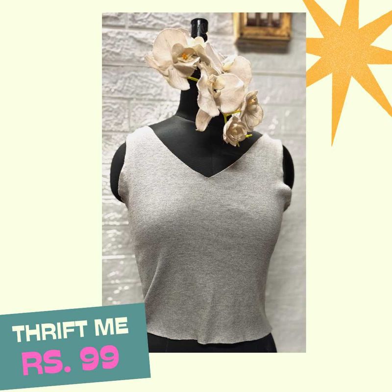 Sleeveless V-Neck Top