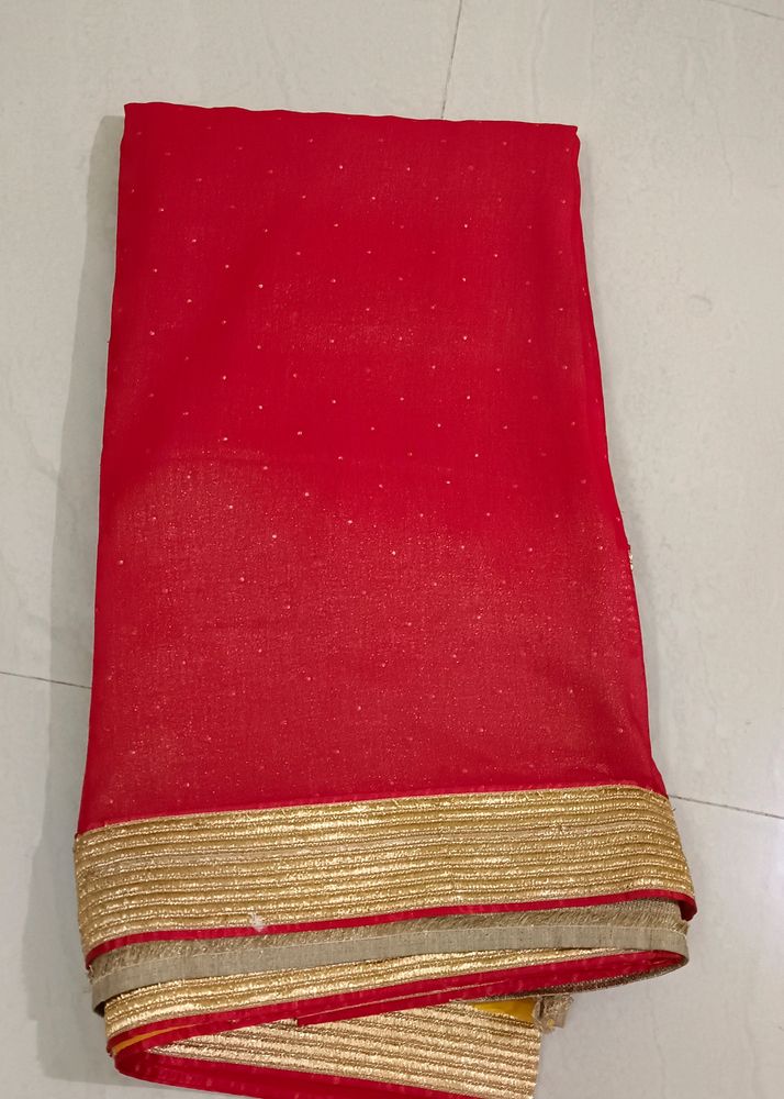 Lakshmipati yellow and red Georgette Saree