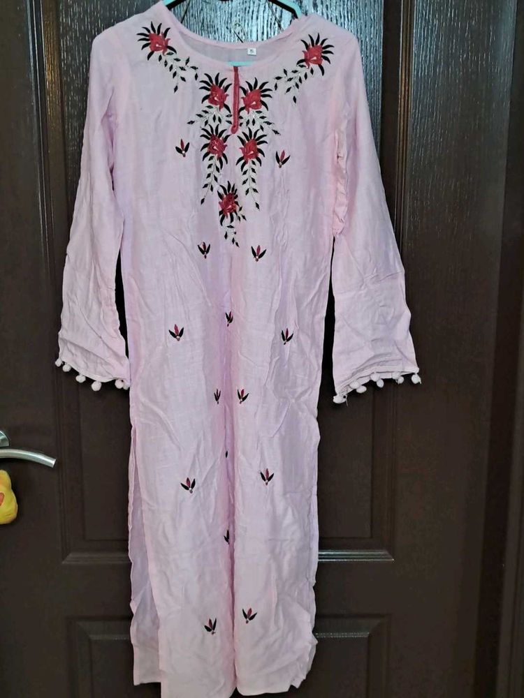 Embroidered Pink Kurta(unused)