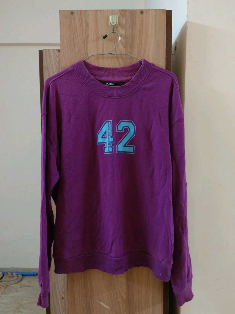 Purple Pullover Sweatshirt