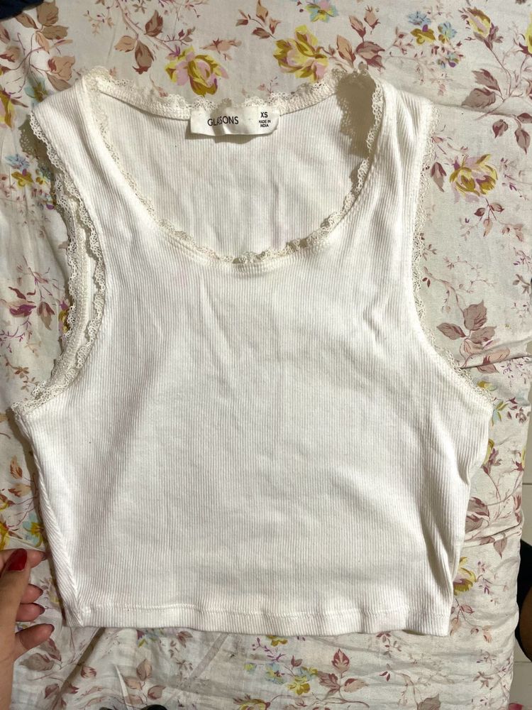 Lace Detail Crop Top