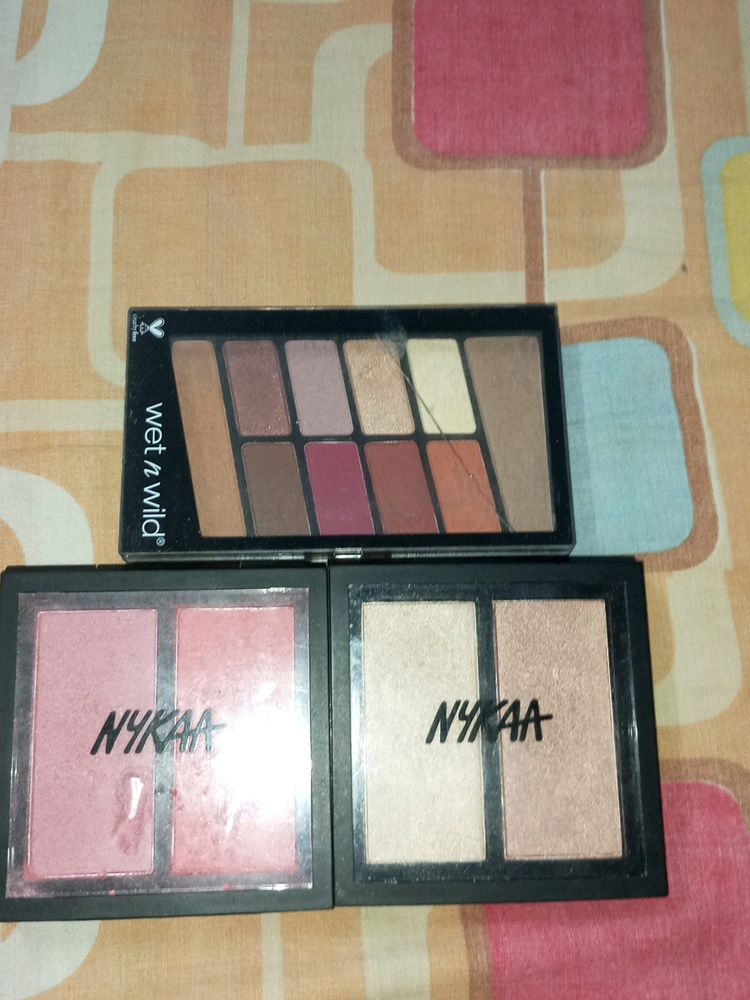 Wet &amp; Wild Eyeshadow Pallette, Nykaa Blush