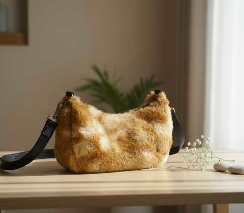 Fuzzy Shoulder Bag new