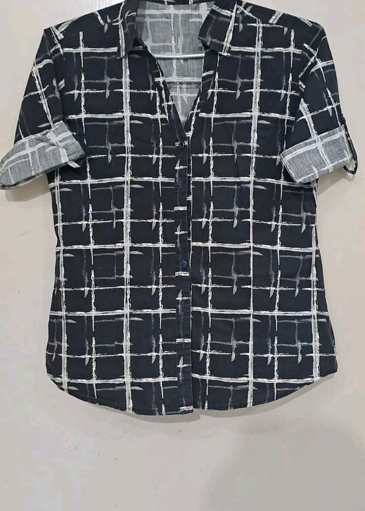 Black Formal/Casual Top Shirt