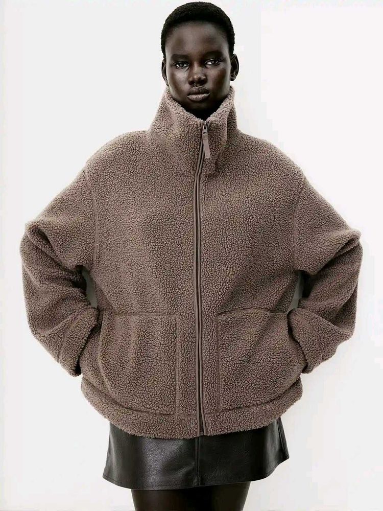 🔻PRICE DROP - H&amp;M Teddy Jacket - Dark Beige