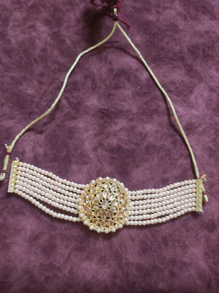 Never Used Pearl &amp; Stone Choker