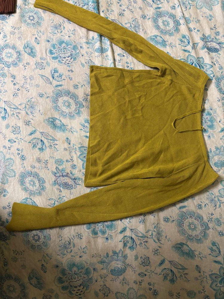Sunny Yellow Full Sleeve Cardigan | Cozy &amp; Stylish