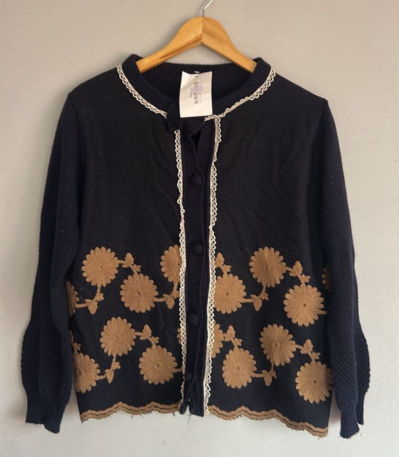 Floral Knit Cardigan
