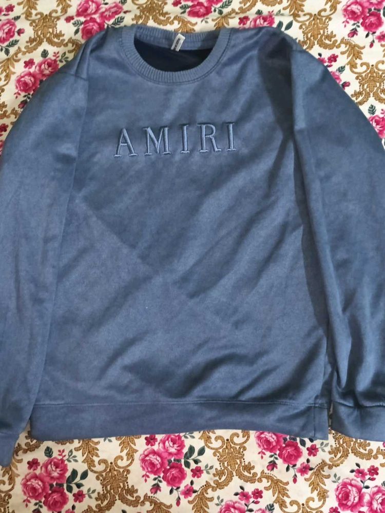 AMIRI Blue Crewneck Sweatshirt