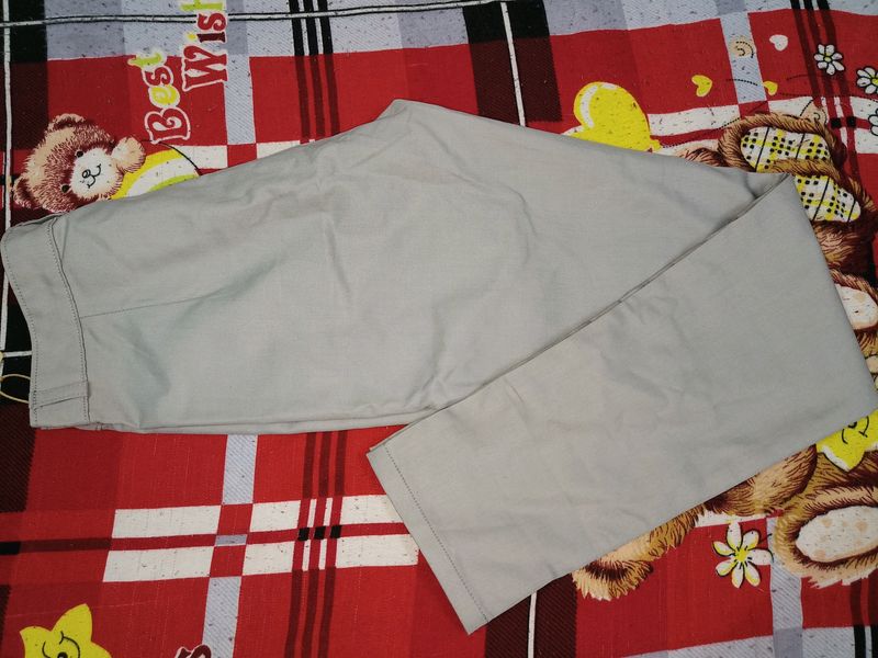 Cotton Slim Fit Flat-Front Pants