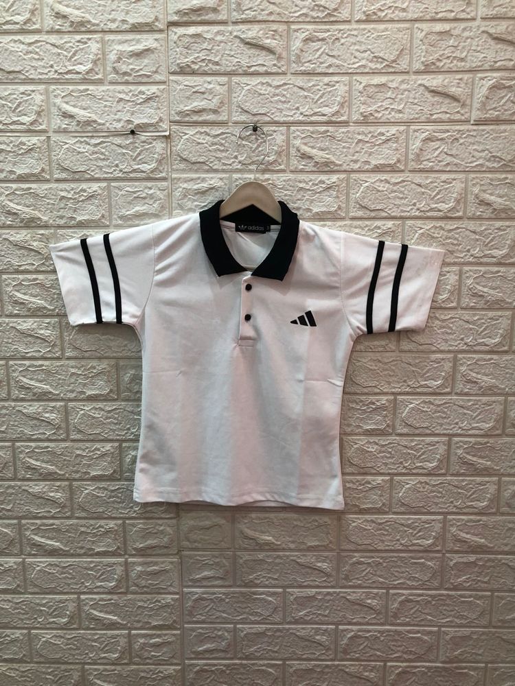 cute, black and white polo T-shirt