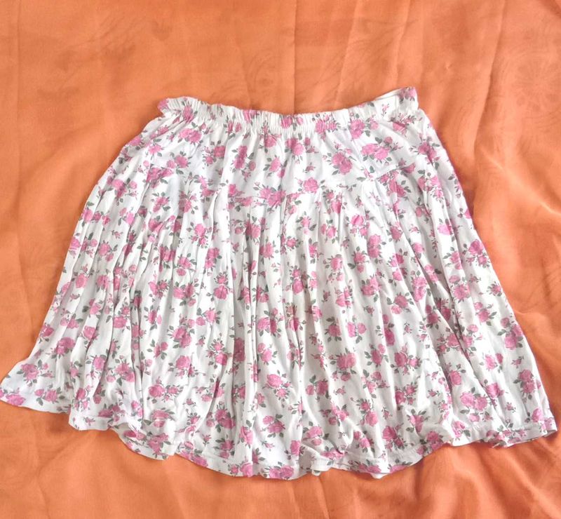 Floral Print Mini Skirt