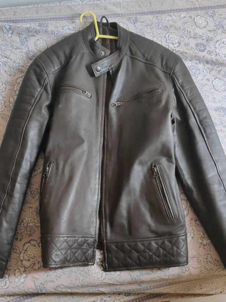 Men&#39;s Brown Leather Motorcycle Jacket
