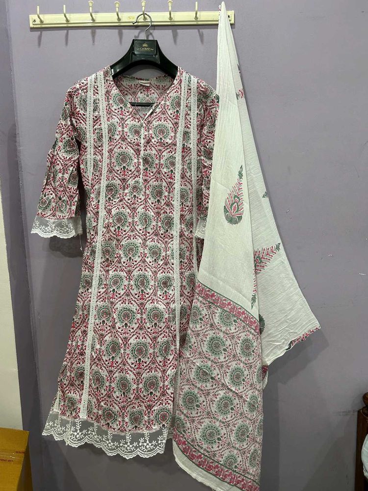 Newly Trending A-line Kurta With Pant And Duppatta