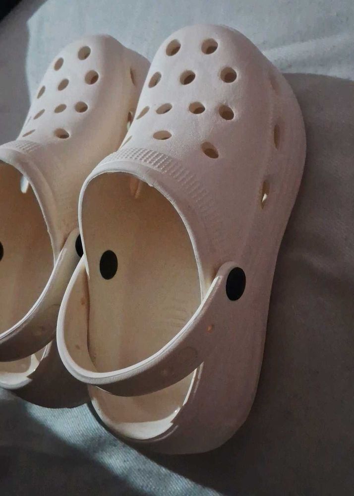 Beige Crocs