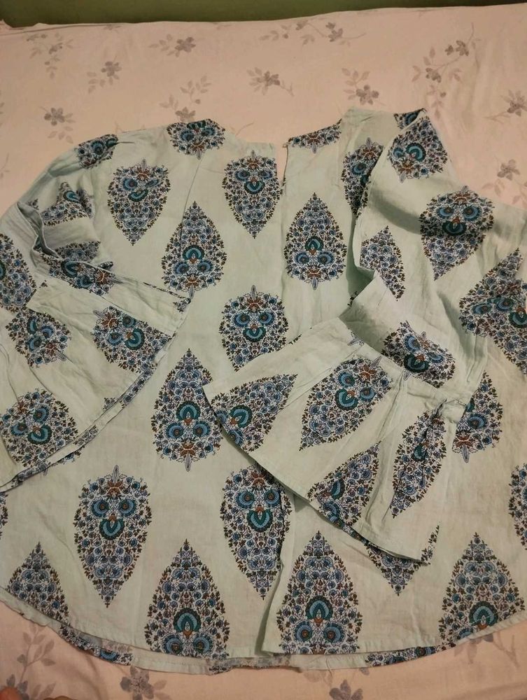 Boho Print Bell Sleeve Top
