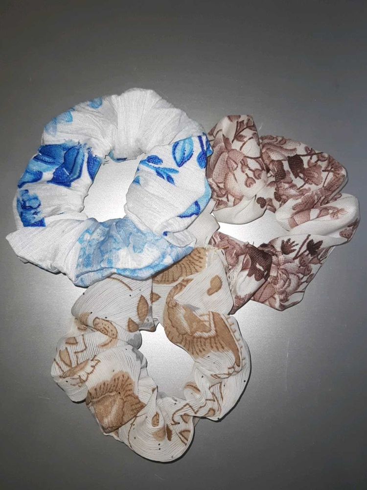 Handmade fabric hair scrunchies