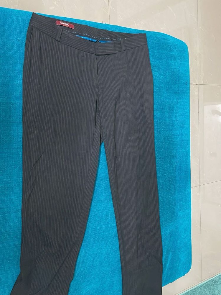 Striped Black Trousers