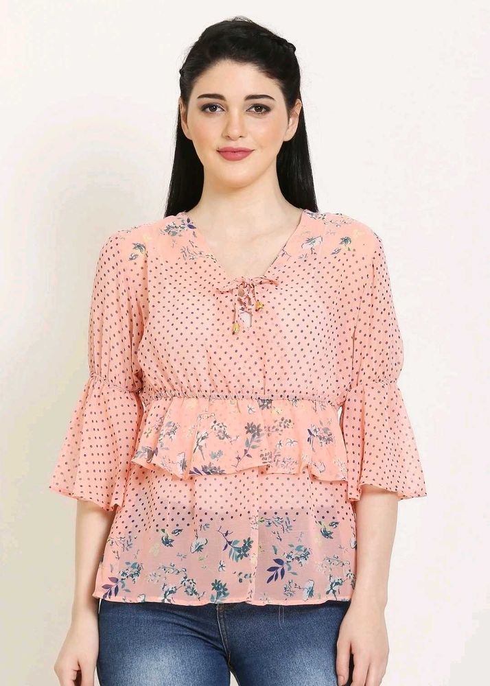 Bell Sleeve Floral Top