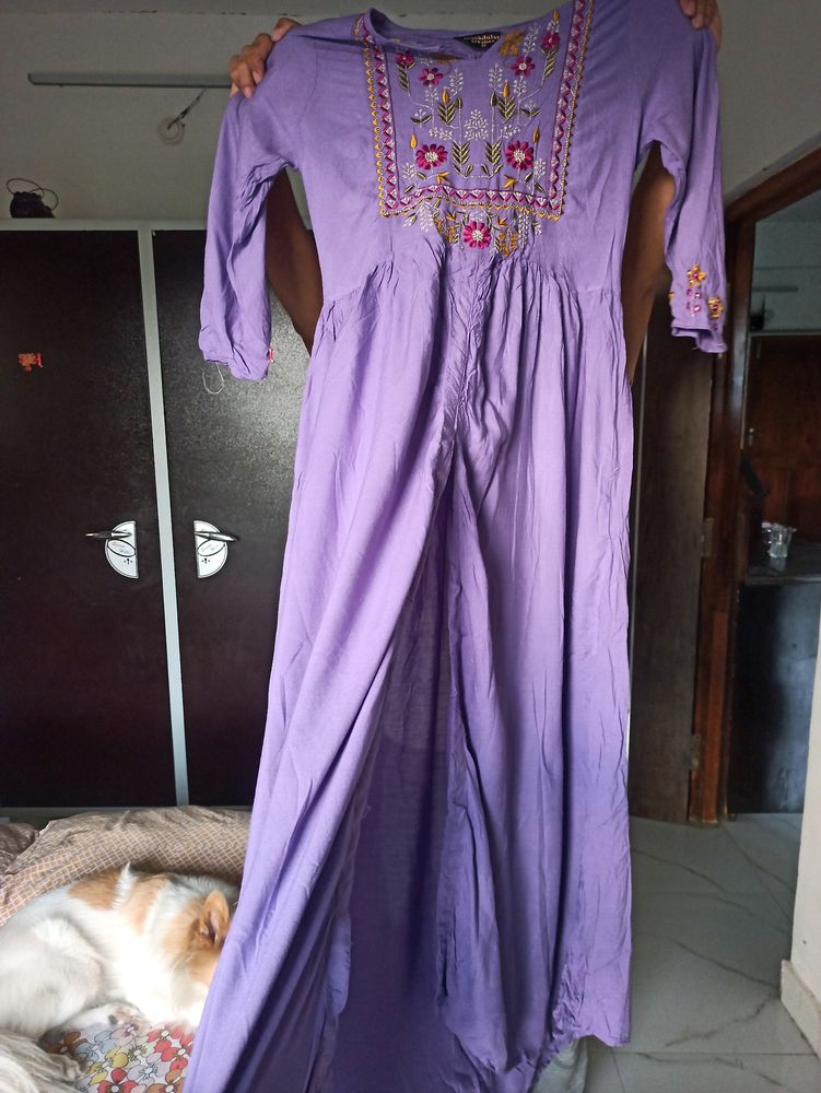 Beautiful Lavender Slit Kurta