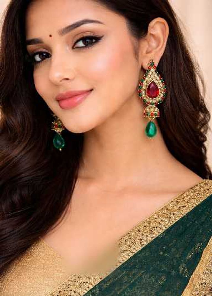 Elegant Gemstone Drop Earrings