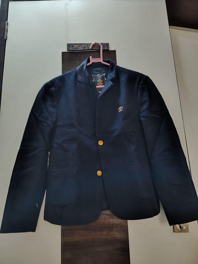 Navy Blue Velvet Blazer