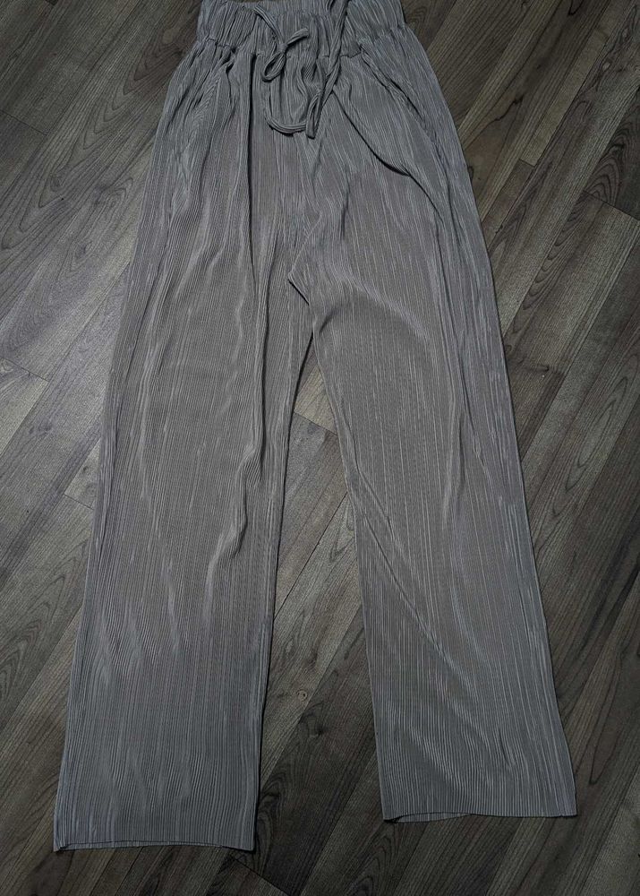 Stylish Grey Wide Leg Pants