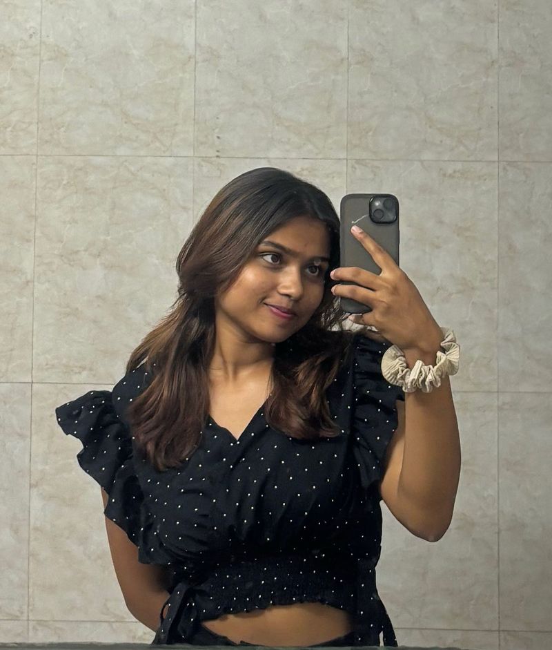Black Polka Dot Top