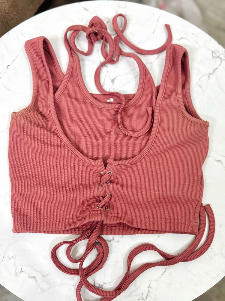 Tie-Up Crop Top🫶🏻