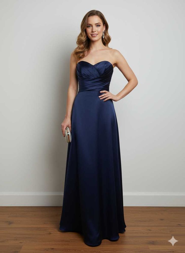 Elegant Navy Blue Gown