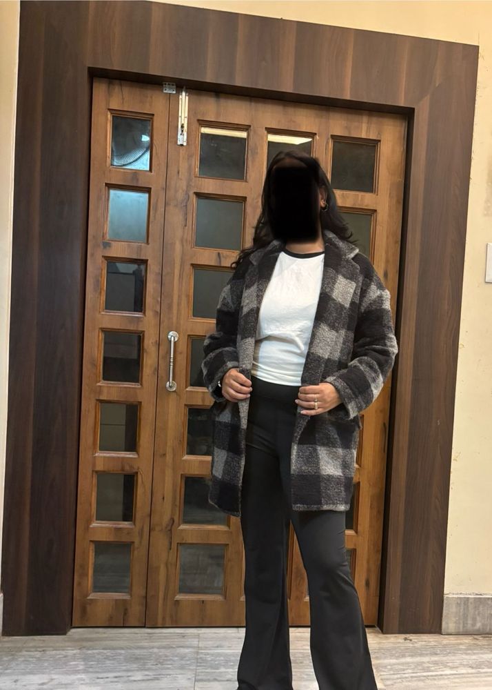 Overcoat Plaid Wool Blend