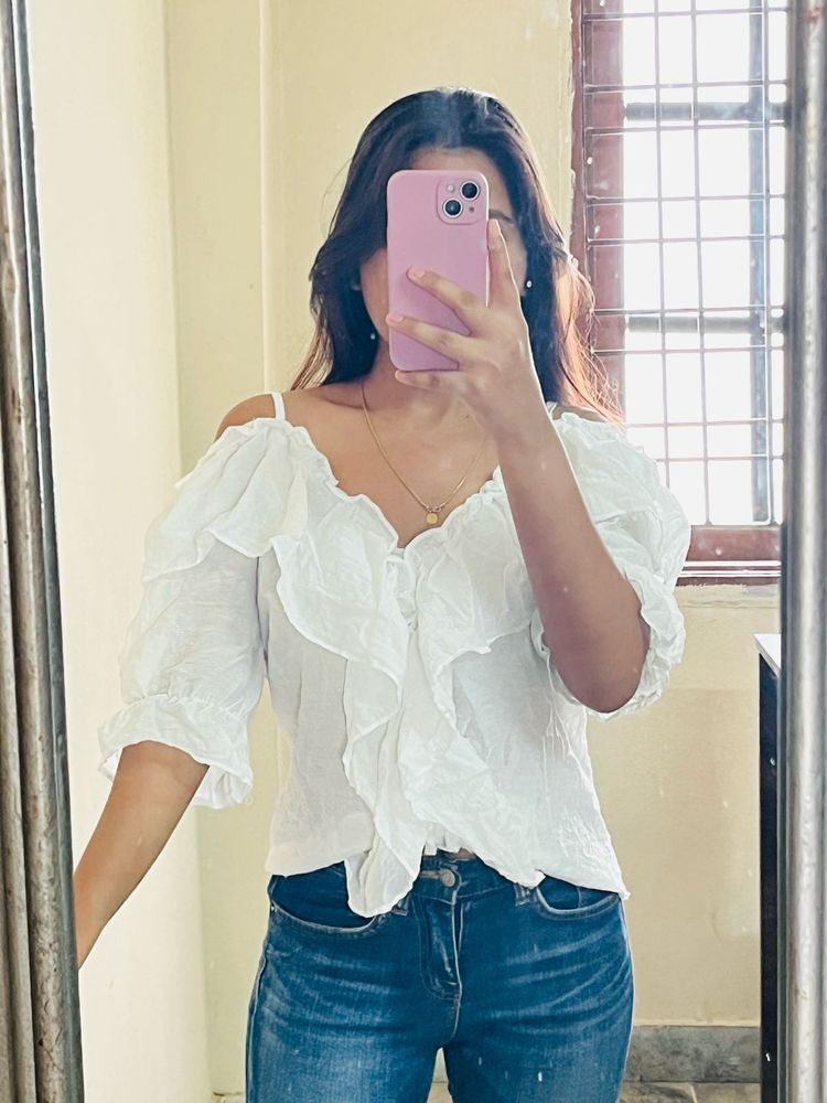 White Off Shoulder Top