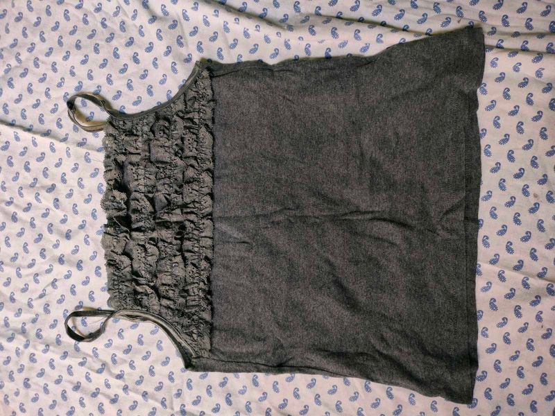 Grey Lounge Cami Top Soft Fabric