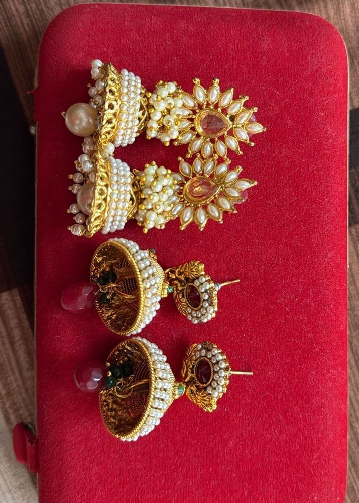 Heavy Golden Jumkas Pack Of 2