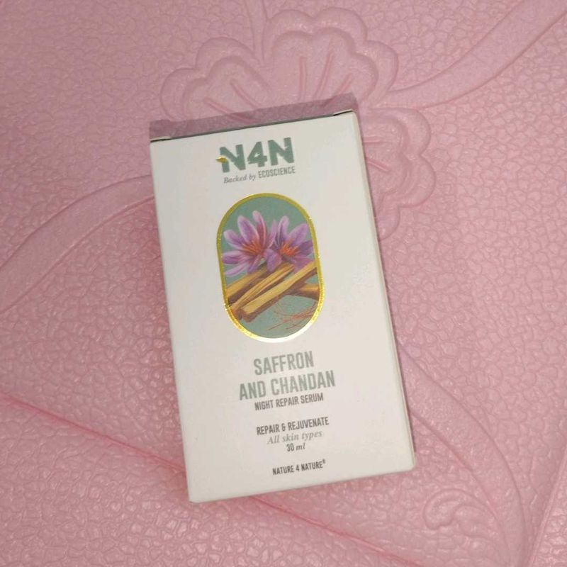 N4N Saffron &amp; Chandan Night Repair Serum