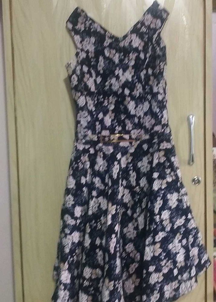 Black And White Flower Dress