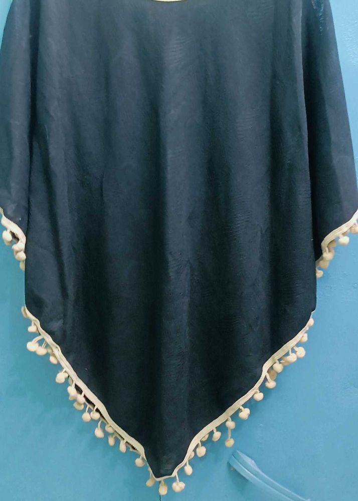 Stylish Black Poncho