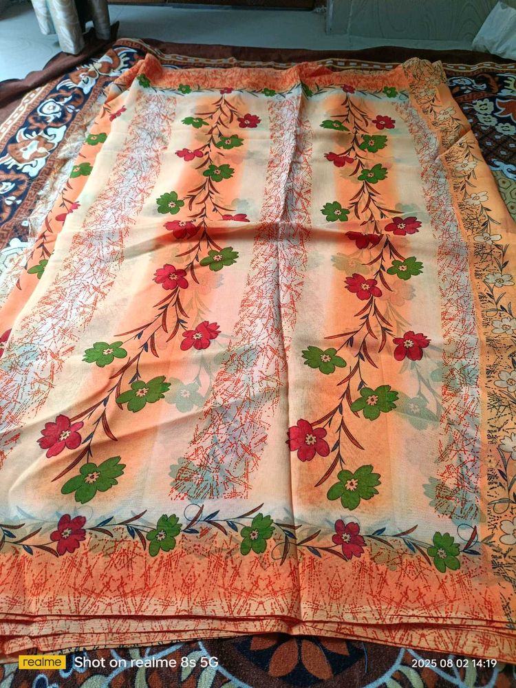 Floral Print Saree