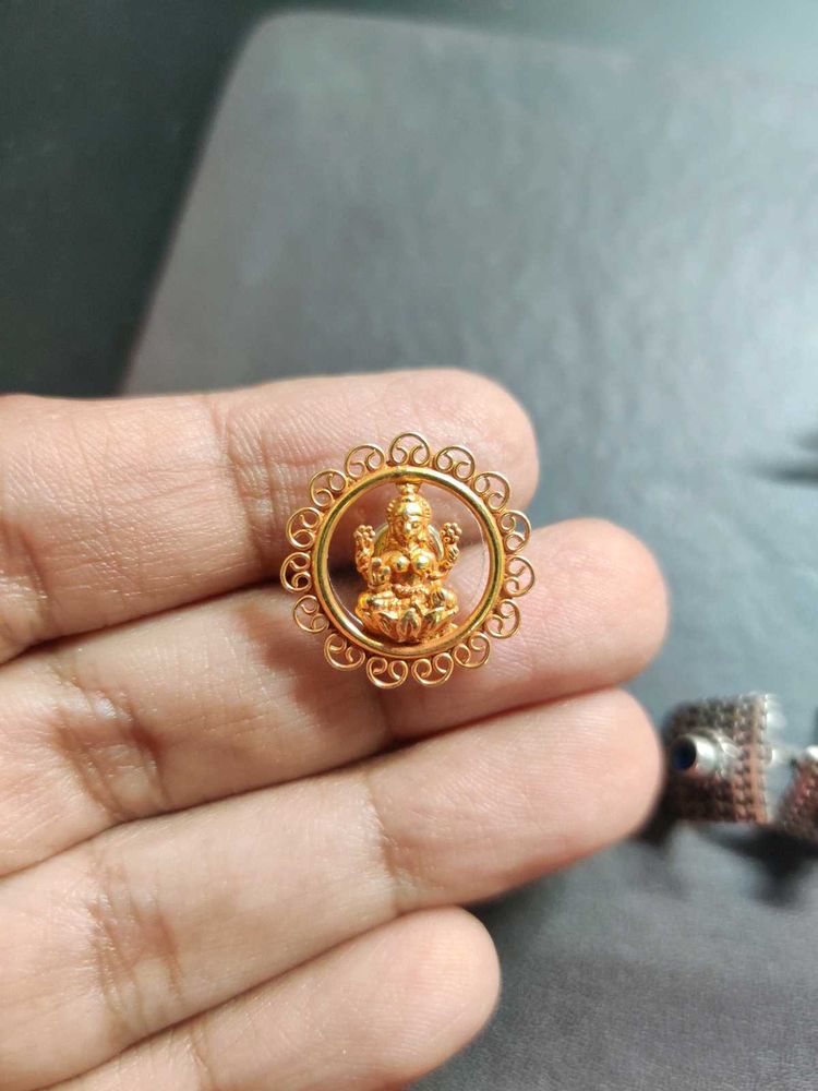 925 Silver Gold Polished Lakshmi Studs