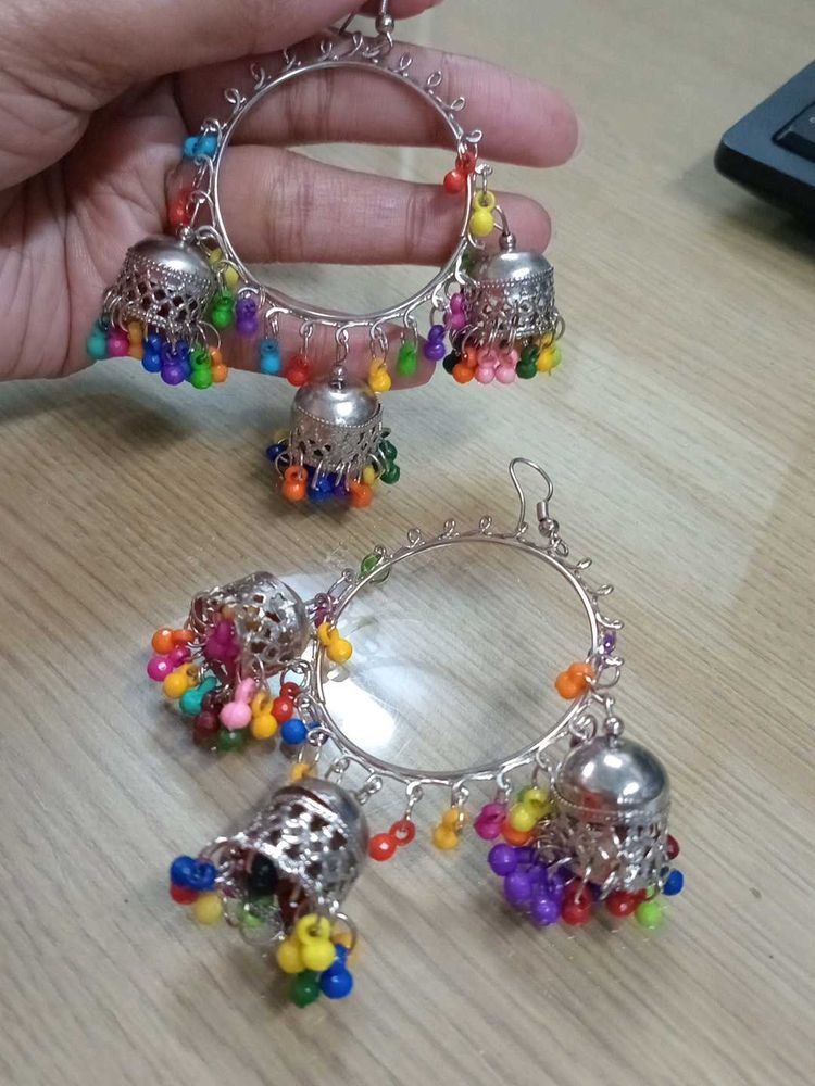 Colorful Jhumka Earrings