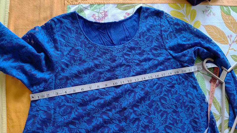 Blue Lace Top