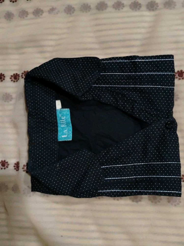 Polka Dotted Fitted Shirt
