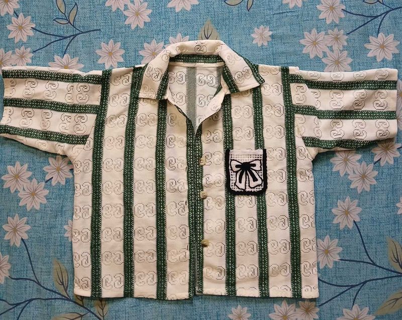 Striped Button-Up Shirt