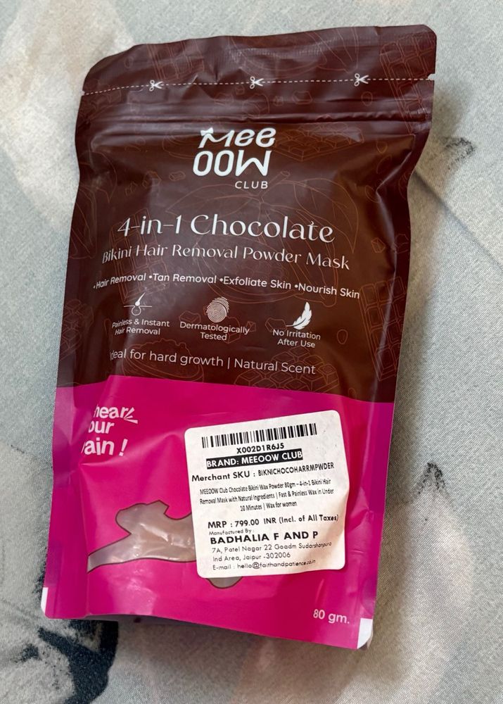 Mee OOW Club Chocolate Hair Removal Mask